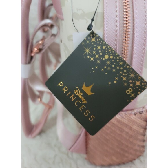 LOUNGEFLY DISNEY PRINCESS‎ PINK SEGUINS MINI BACKPACK GOLD CROWN  SILHOUETTES main image 5